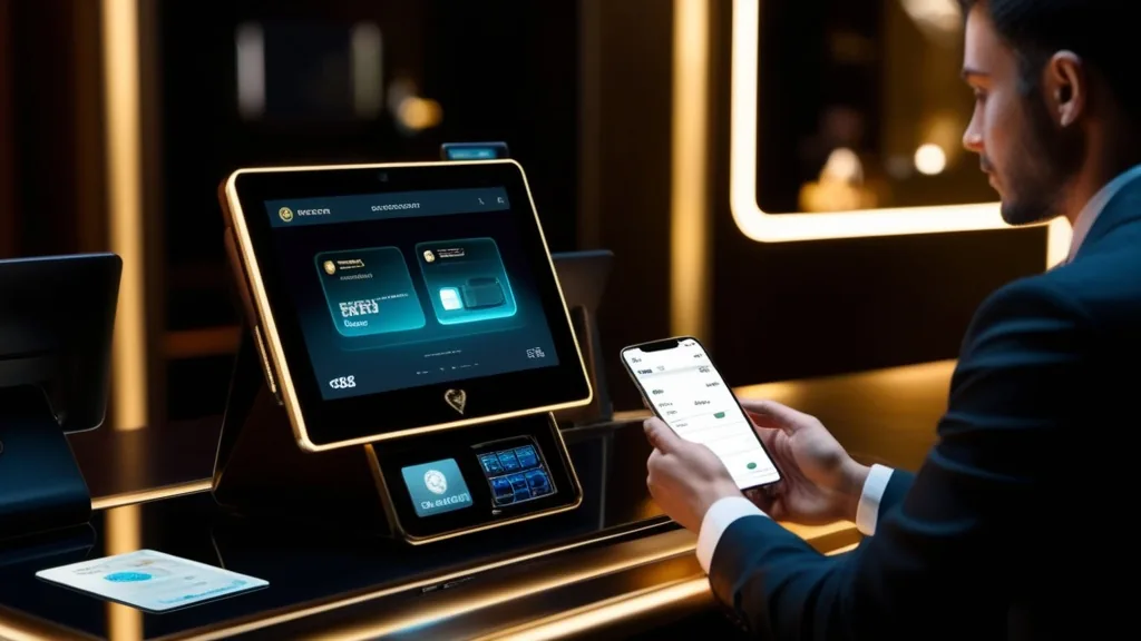 Casino cashier screen showing deposit methods and payment confirmation