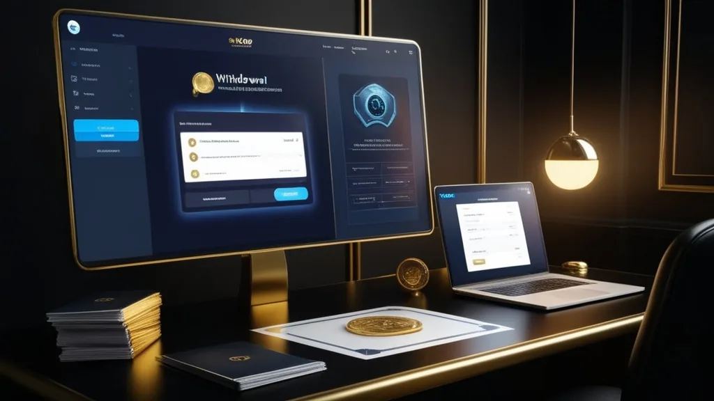 Withdrawal pending screen with verification documents in a casino setting